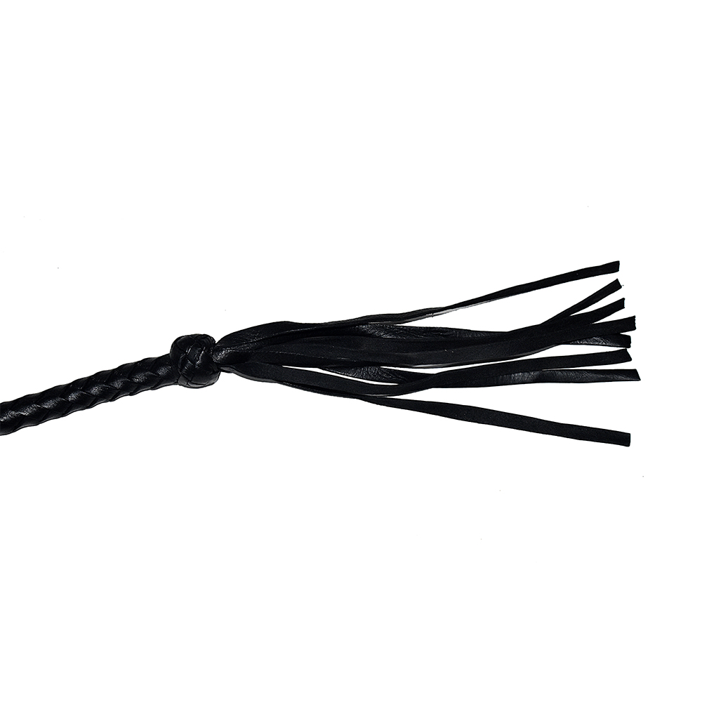 3 Feet Long 08 Plait Genuine Black Leather Bull Whip Heavy Duty